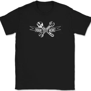 Mechanic Your Text Here Custom T-Shirt Personalized Car Truck Tee - Picture 1 of 10