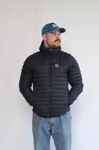 Fjallraven Men's Black Nylon Expedition Latt Quilted Puffer Down Jacket Size M - Picture 1 of 16
