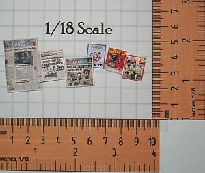 Ghostbusters 1/18 scale Magazines from Movie Montage - magazines open!