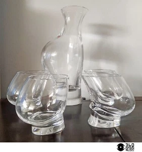 Angelo Mangiarotti Bibulo Krug und vier Kristallgläser Colle 1986 - Bild 1 von 13