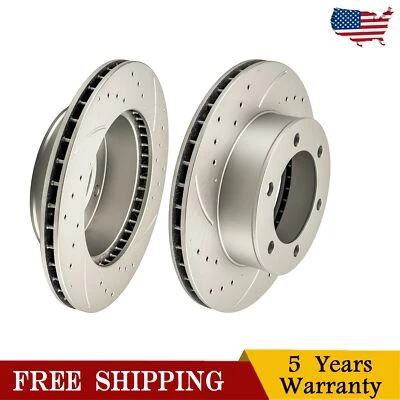 Rotores de freno de disco delanteros perforados y ranurados para Toyota 4Runner 1996-2002 31165 Foto 1 de 4