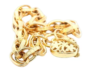 Eternal Love Awaits with this Gold Engraved Padlock Bracelet - Picture 1 of 18