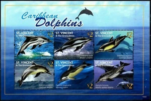St Vincent and Grenadines 2011 ☀ Fauna / Sea Animals - Dolphins ☀ MNH MSS - Picture 1 of 1