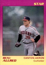 1989 Canton-Akron Indians Star #1 Beau Allred Safford Arizona AZ Baseball Card
