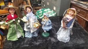 4 2002 - 2004 Estatuillas de Byer's Choice The Carolers Chalfont PA 9"" - 14"" - Imagen 1 de 14