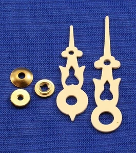 Regula Cuckoo Clock Movement Hands For 90 mm or 3 1/2" Dial NEW CREAM w/ Nuts - Picture 1 of 1