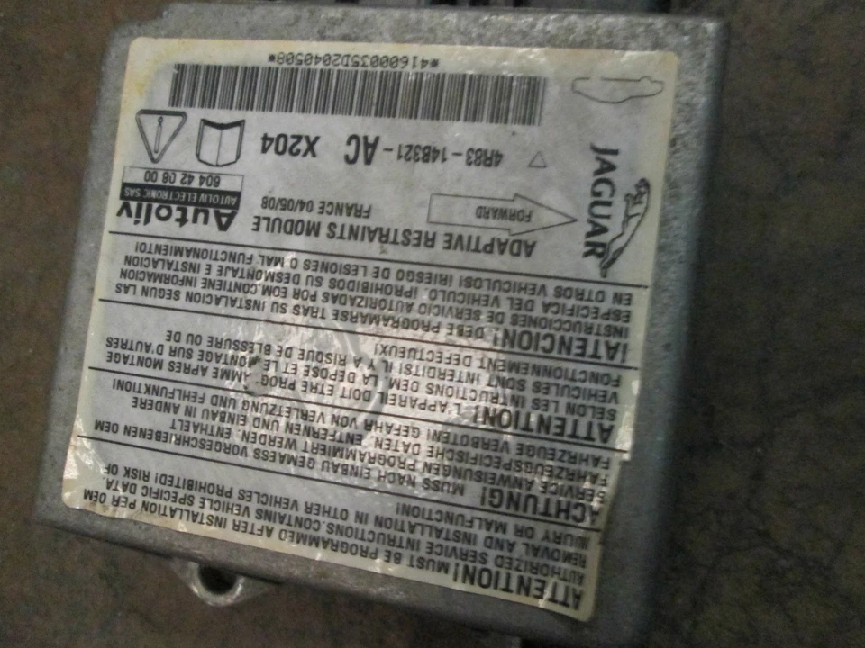 2003 2004 2005 2006 2007 2008 JAGUAR S-TYPE SRS MODULE 14B321-AC X204 - Imagem 1 de 1