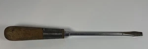 Vintage Flat Head 13.5” Screwdriver Wood Handle 8” - Picture 1 of 5