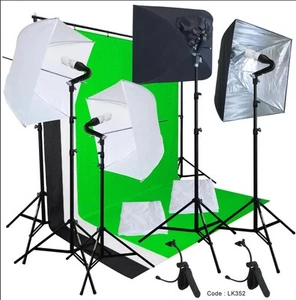 Linco Studio Lighting Light Video Photo Softbox Photography Kit Backdrop Muslins - Picture 1 of 10