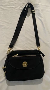 Baggallini Joey Bagg Crossbody Black Cross Body Zipper Compartment Unisex Women - Picture 1 of 9