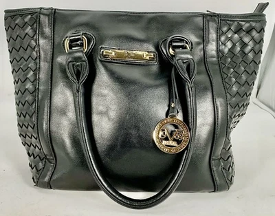 Versace 19v69 abbigliamento sportivo srl milano italia couro vegano preto - Imagem 1 de 4