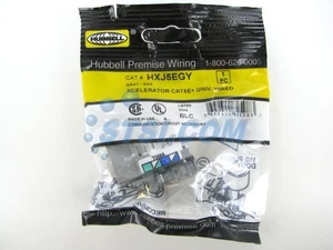 Hubbell HXJ5EGY XCelerator Cat5e Jack, Gray ~STSI - Picture 1 of 1
