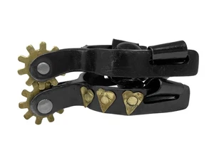 Showman Toddler Black Steel Heart Spurs - Imagen 1 de 4