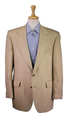 Blazer Nordstrom Abrigo Deportivo Tejido Marrón Seda Cruda 2-Btn 43L Foto 1 de 4