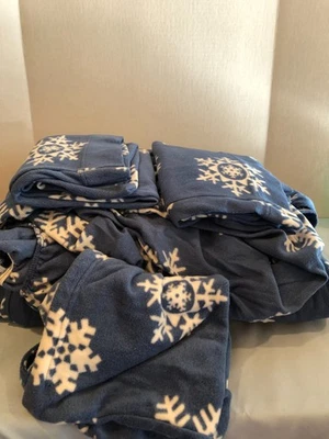 Juego de sábanas Home Classics QUEEN azul polar copo de nieve con bolsa #G14 Foto 1 de 4