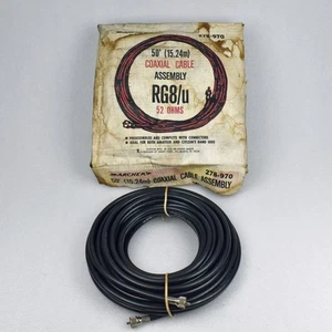 Vintage Radio Shack Archer 50 Fuß RG-8/u Koaxialkabel mit Steckern Amateur CB-Funk - Bild 1 von 6