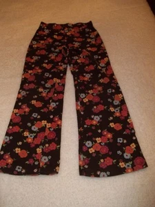 Gymboree WOODLAND FRIENDS Pull On Pants Brown Floral Girls Size 7 - Picture 1 of 4