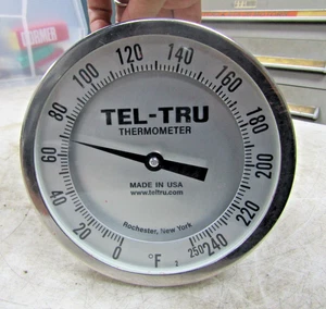 💥TERMÓMETRO BIMETÁLICO TEL-TRU 0°F A 250°F CARA 5" VÁSTAGO 17-1/8" - Imagen 1 de 4