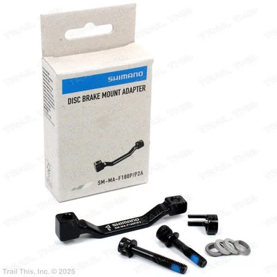 Shimano SM-MA-F18 Bicycle Post Mount Disc Brake Adaptor 160mm to 180mm - 180P/P2 - Image 1 of 3
