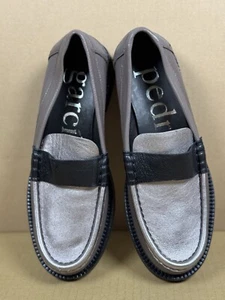 Pedro Garcia Stina Penny Loafers Metallic Leather Women Size 36.5 - Picture 1 of 9