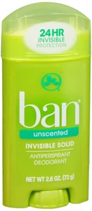 BAN INVISIBLE SOLID ANTIPERSPIRANT UNSCENTED 2.6OZ  - Picture 1 of 1