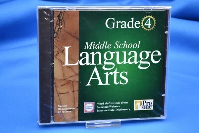 Grade 4 Middle School Language Arts PC CD-ROM Software New Sealed - Image 1 of 2