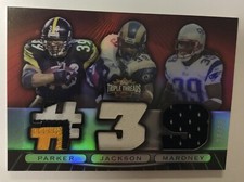 2007 Topps Triple Threads #39 Card 4 Color Game Patch Parker, Jackson, Lawrence