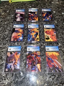 COMPLETE 9 CARD 1994 FLEER ULTRA X-MEN TEAM PORTRAIT SPECIAL INSERTS CGC 8-9.0 - Picture 1 of 12