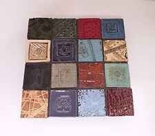 Vintage Mosaic Square Tile Art Trivet Work Plaque Hand Crafted Mid Century
