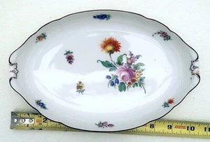 Nymphenburg Hand Painted Porcelain ReslishTray with Floral Bouquet Motif - Picture 1 of 6