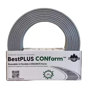 Conform Betonform grau gewundener Kunststoff wiederverwendbar flexibel 1"" x 5"" x 50 Fuß - Bild 1 von 5