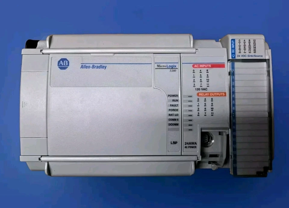 Allen BRADLEY MicroLogix 1500PLC: 1764-24AWA, 1764 LSP, 1769-IQ16 and 1769-ECR  - Image 1 of 4
