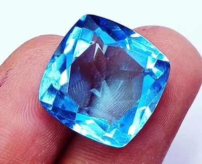 Piedra preciosa suelta certificada corte cojín aguamarina 11,30 quilates con regalo gratis Foto 1 de 4