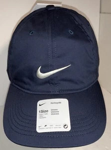 Nike Heritage86 Dri Fit Strap Back Golf Cap CU9890 Navy or White - NEW W/ TAG - Picture 1 of 40