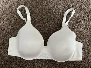 Lilyette Womens White T-Shirt Bra Size 36C Lace Detail Underwire Adjustable - Picture 1 of 11