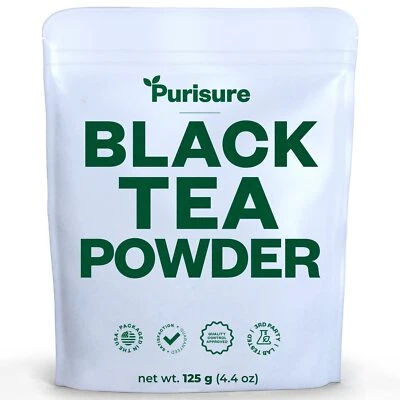 Purisure Instant Black Tea Powder 125g, No Added Sugar Dissolves Easily 125 Uses - Image 1 of 4
