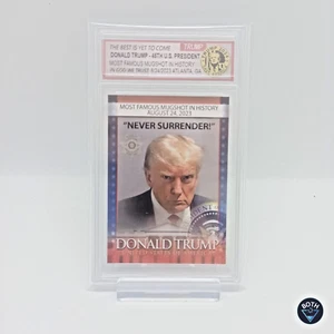 Donald Trump "Never Surrender" 45th US President Custom Slab Card not PSA 10 - Imagen 1 de 2