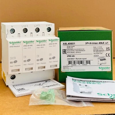 Schneider Electric Surge Arrester SPD 3P + N iPRD 40 350V Imax 40kA A9L40601 NEW