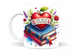 Der beste Lehrer Kaffee/Tee Keramik Becher 11 Unzen für Büro oder Lehrer Geburtstagsgeschenk - Bild 1 von 4