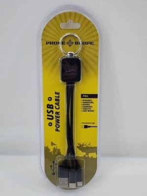 Phone Skope Lighted USB Short Charging Cable Keychain 3 in 1 USB / USB-C / IOS - Image 1 of 2