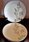 Home Trends Foli Dinner Plates x3 Green Leaves on White Green Trim Coupe