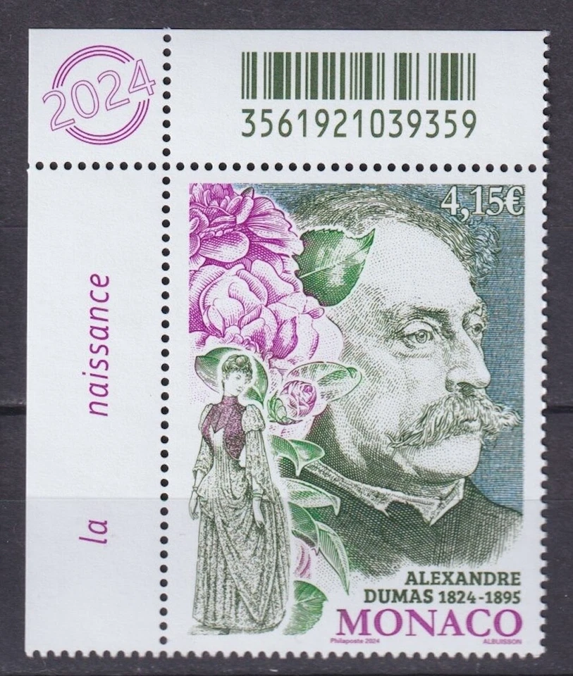 Mônaco 2024 Alexandre Dumas, Personalidades MNH** - Imagem 1 de 1
