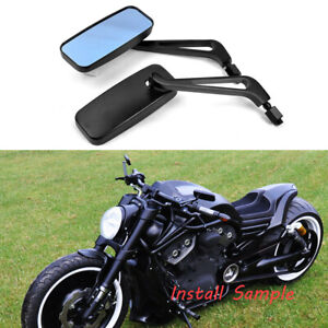 8mm/10mm Black Rectangle Motorcycle Rear View Mirrors For Honda Ruckus 50 NPS50