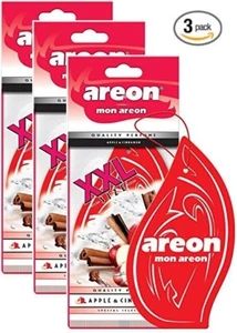 Areon MON XXL Modern Classic Design Car Air Freshener - Apple & Cinnamon 3 Pack - Picture 1 of 1