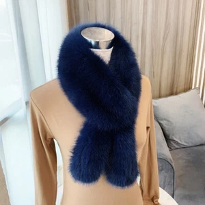 Femme Peluche Moelleux Faux Col Fourrure Drapé Châle Écharpe Hiver Thermique et - Picture 1 of 17