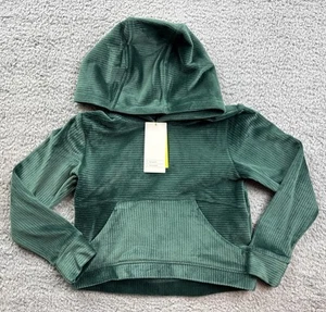 All in Motion Girl's Size XS (4-5) Velour Hoodie Sweatshirt Green - Picture 1 of 7