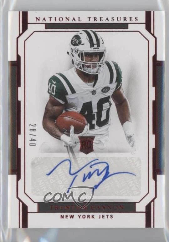 2018 National Treasures Jersey Number Red /40 Trenton Cannon #110 Rookie Auto RC - Image 1 of 2