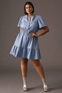 The Somerset Mini Abito: Edizione Ecopelle Donna PLUS Taglia 1X Azzurro - Foto 1 di 8