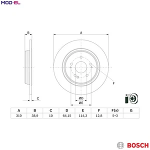 2x BRAKE DISC 0 986 479 G18 FOR HONDA CR-V/VI LFB166LFB1LFB51 2.0L L15BY 1.5L - Picture 1 of 9
