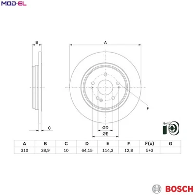 2x BRAKE DISC 0 986 479 G18 FOR HONDA CR-V/VI LFB166LFB1LFB51 2.0L L15BY 1.5L - Image 1 of 4